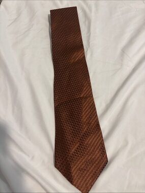 Charvet Classic Men's Brown Silk Tie - Brown Polka Dot Pattern